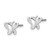 Image of 7mm Sterling Silver Rhodium-plated Childs Polished Butterfly Post Earrings