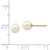 Image of 5mm 14K Yellow Gold Madi K 5-6mm White Near Round Freshwater Cultured Pearl Post Earrings
