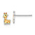 Image of 7.58mm Sterling Silver Rhodium-plated Polished & Yellow, Orange & Black Enameled Giraffe Childrens Post Earrings