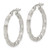 Image of 29mm Stainless Steel Polished & Textured Round Hoop Earrings SRE580