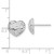10.3mm 14K White Gold Diamond-cut Heart Post Earrings CMEI18170