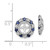 Image of 13mm Sterling Silver Rhodium-plated Created Sapphire Earrings Jacket QJ129SEP