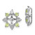 Image of 13mm Sterling Silver Rhodium-plated Diamond & Peridot Earrings Jacket QJ115AUG