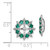 Image of 15mm Sterling Silver Rhodium-plated Diamond & Created Emerald Earrings Jacket QJ119MAY