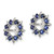 Image of 15mm Sterling Silver Rhodium-plated Diamond & Created Sapphire Earrings Jacket QJ119SEP