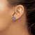 Image of 12mm Sterling Silver Rhodium-plated Diamond & Created Sapphire Earrings Jacket QJ123SEP