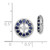 Image of 12mm Sterling Silver Rhodium-plated Diamond & Created Sapphire Earrings Jacket QJ123SEP