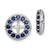 Image of 12mm Sterling Silver Rhodium-plated Diamond & Created Sapphire Earrings Jacket QJ123SEP