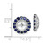 Image of 13mm Sterling Silver Rhodium-plated Diamond & Created Sapphire Earrings Jacket QJ146SEP