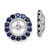 Image of 13mm Sterling Silver Rhodium-plated Diamond & Created Sapphire Earrings Jacket QJ146SEP