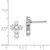 Image of 19mm Sterling Silver Rhodium-plated CZ Cross Post Earrings QE4771