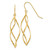 Image of 46mm 14K Yellow Gold Twisted Dangle Earrings TL428