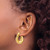Image of 23mm 14K Yellow Gold Twisted Oval Hoop Earrings XY904