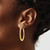 Image of 38.65mm 14K Yellow Gold Polished Oval Hoop Earrings TF2081