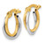 Image of 14mm 10k Two-tone Gold Polished Hollow Hoop Earrings 10TL697