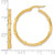 Image of 28.68mm 14K Yellow Gold Polished and Fancy Hoop Earrings TF2011