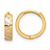 Image of 12.1mm 14K Yellow Gold Polished CZ Hinged Hoop Earrings TF2289