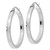 30mm 10k White Gold 2x3mm Rectangle Tube Hoop Earrings 10T1045