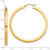 Image of 50mm 10k Yellow Gold 3mm Polished Square Hoop Earrings 10TE542