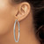Image of 60mm 14k White Gold Diamond-cut 3mm Round Hoop Earrings TC261