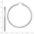 Image of 60mm 14k White Gold Diamond-cut 3mm Round Hoop Earrings TC261