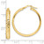 Image of 28.54mm 14K Yellow Gold Polished Diamond-cut Hoop Earrings TC1027