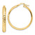 Image of 28.54mm 14K Yellow Gold Polished Diamond-cut Hoop Earrings TC1027