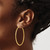 52mm 14K Yellow Gold Polished Diamond-Cut Hoop Earrings TF1449