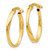 Image of 18mm 10k Yellow Gold Polished Twisted Oval Hoop Earrings 10TF683