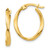 Image of 18mm 10k Yellow Gold Polished Twisted Oval Hoop Earrings 10TF683