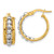 Image of 19.3mm 14K Two-tone Gold Polished and Beaded Hoop Earrings TF2234YW