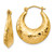 Image of 11mm 14K Yellow Gold Hammered Fancy Hollow Hoop Earrings S1441