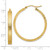 Image of 37.42mm 14K Yellow Gold Polished and Textured Hoop Earrings TF2055