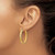 Image of 37.42mm 14K Yellow Gold Polished and Textured Hoop Earrings TF2055