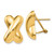 Image of 19mm 14K Yellow Gold Polished X Omega Back Post Earrings E157