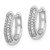 Image of 12mm 10k White Gold Polished Diamond Hinged Hoop Earrings EM5385-016-1WA