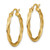 Image of 26.5mm 10k Yellow Gold Polished Twisted 2.5mm Hoop Earrings 10TF1607
