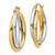 Image of 16mm 14k Two-tone Gold Polished Double Oval Hoop Earrings TM397