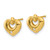 Image of 9.7mm 14k Yellow Gold Polished Heart with CZ Post Earrings YE243