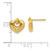 Image of 9.7mm 14k Yellow Gold Polished Heart with CZ Post Earrings YE243