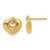 Image of 9.7mm 14k Yellow Gold Polished Heart with CZ Post Earrings YE243