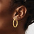 Image of 27.75mm 14K Yellow Gold Polished and Diamond-cut Hoop Earrings TF2210