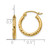 Image of 15mm 10k Yellow Gold Diamond-cut 2mm Round Tube Hoop Earrings 10TC234