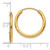 Image of 17mm 10k Yellow Gold Polished Round Endless 2mm Hoop Earrings 10H979 Image of 17mm 10k Yellow Gold Polished Round Endless 2mm Hoop Earrings 10H979