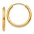 Image of 17mm 10k Yellow Gold Polished Round Endless 2mm Hoop Earrings 10H979 Image of 17mm 10k Yellow Gold Polished Round Endless 2mm Hoop Earrings 10H979