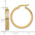 Image of 24.75mm 14K Two-tone Gold Polished and Diamond-cut Hoop Earrings TF2206