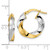Image of 19mm 14K Yellow Gold & Rhodium Polished Twisted Hoop Earrings TF2105