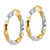 Image of 34.2mm 14K Yellow Gold & Rhodium Polished Twisted Hoop Earrings TF2110