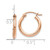 Image of 15mm 10k Rose Gold Polished 2mm Lightweight Tube Hoop Earrings 10TF652
