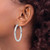 Image of 40mm 10k White Gold Polished 4mm Lightweight Tube Hoop Earrings 10T858L